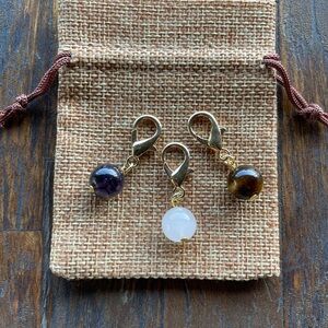 Crystal Pet Charms Amethyst Pet Charm Rose Quartz Pet Charm Cat Collar Charms